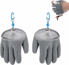 ARCLIBER Fishing Glove for Men with Magnet Release, Puncture Resistant Fish Glove for Handling, Catching, Cleaning, Anti-Slip Textured Grip Palm