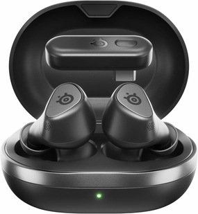 Arctis GameBuds for PlayStation/PC/Switch/Mobile — 2.4GHz   Bluetooth 5.3 Earbuds — Active Noise Cancelling — Mobile App Sound Presets — Water Resistant IP55 — 40H Battery with Qi Charging Case