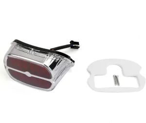 Areyourshop Red LED Tail Brake Light Lamp For Harley Sportster Dyna Softail Road King Glide fatboy Touring Road Glide Road King XL Chrome