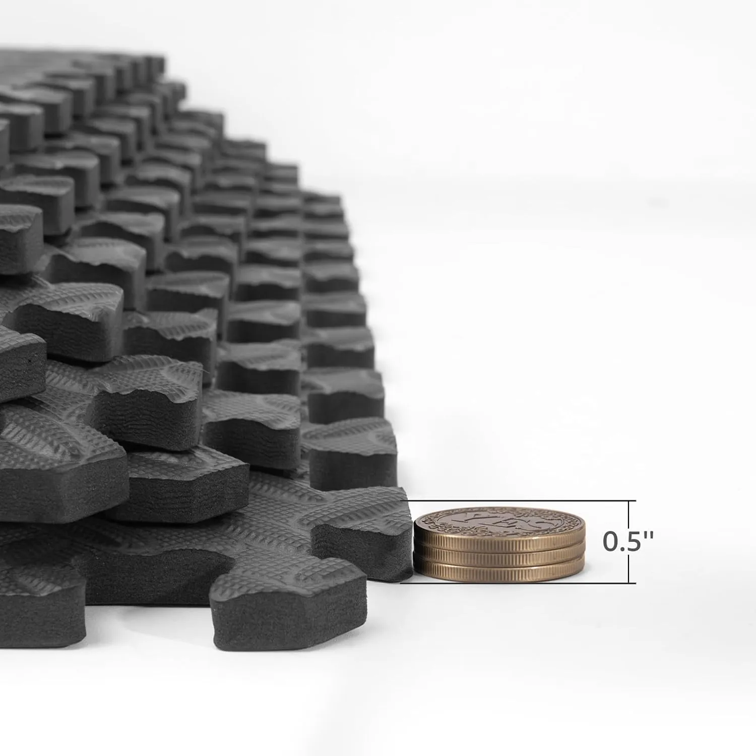 Art3d Eva Puzzle Exercise Mats, 1/2” Thick Foam Interlocking Tiles for Gyms, Flooring, Workout, Gym Equipments, Pack of 6