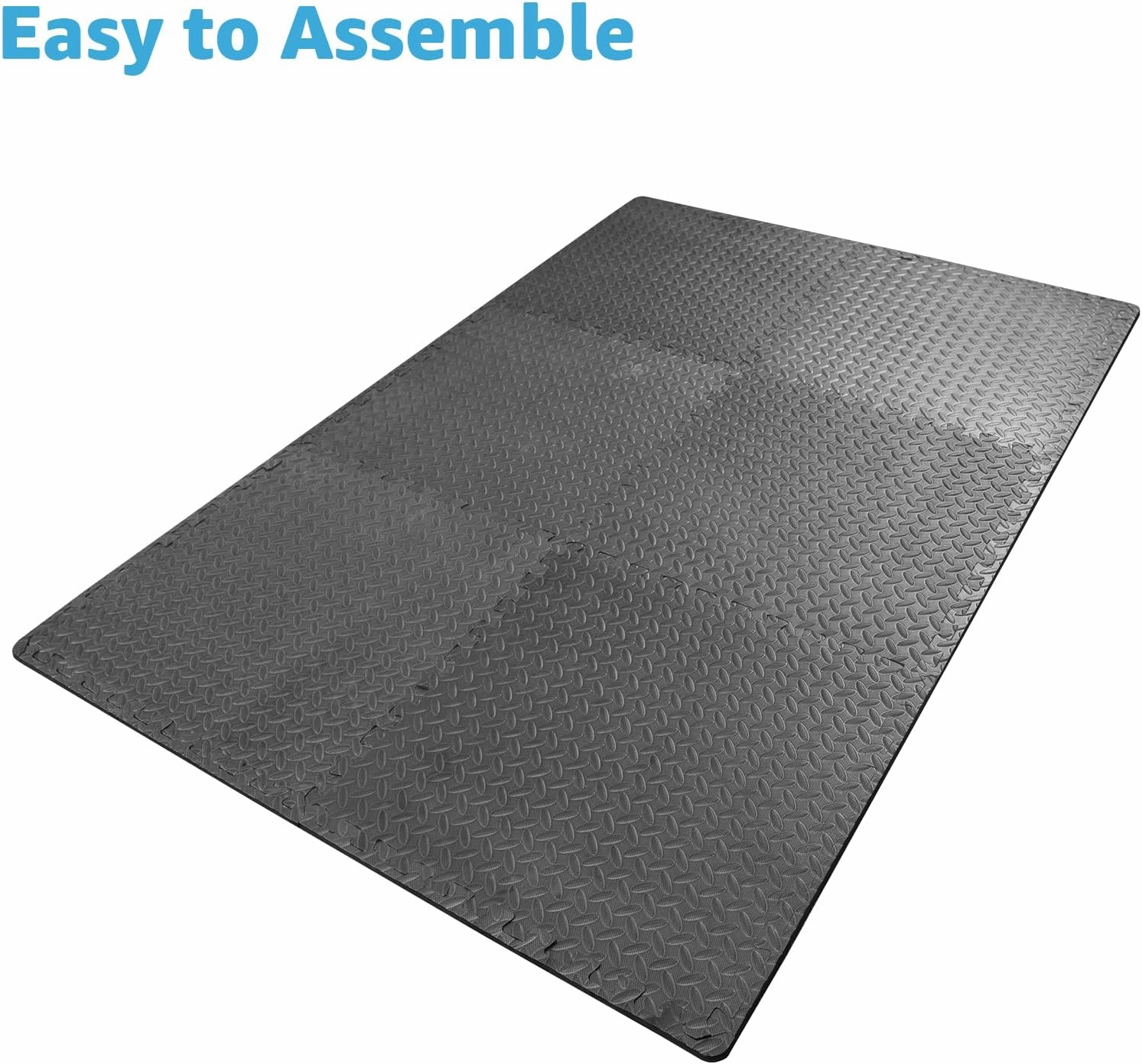 Art3d Eva Puzzle Exercise Mats, 1/2” Thick Foam Interlocking Tiles for Gyms, Flooring, Workout, Gym Equipments, Pack of 6