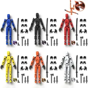 [Assembly Required] Dummy13 Magnetic Action Figure Set, T13 Action Figure, Anti-Gravity Style, Magnetic Articulated Figures, 3D Printed Multi-Jointed Movable Robot (6PCS)