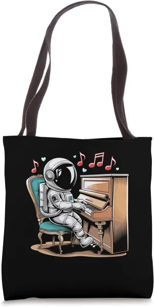 Astronaut Pianist Piano Player Pianists Tote Bag
