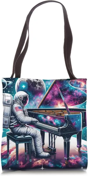 Astronaut Piano Player Space Music for Piano Player Pianist Tote Bag