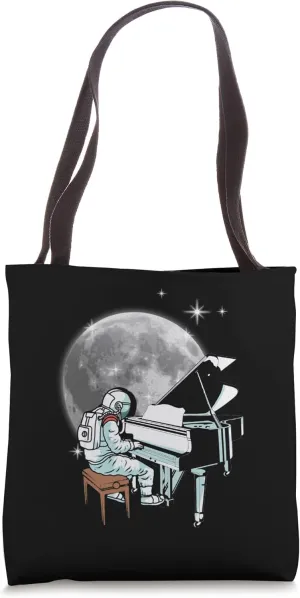 Astronaut Playing Piano | Instrument | Musician Pianist Tote Bag