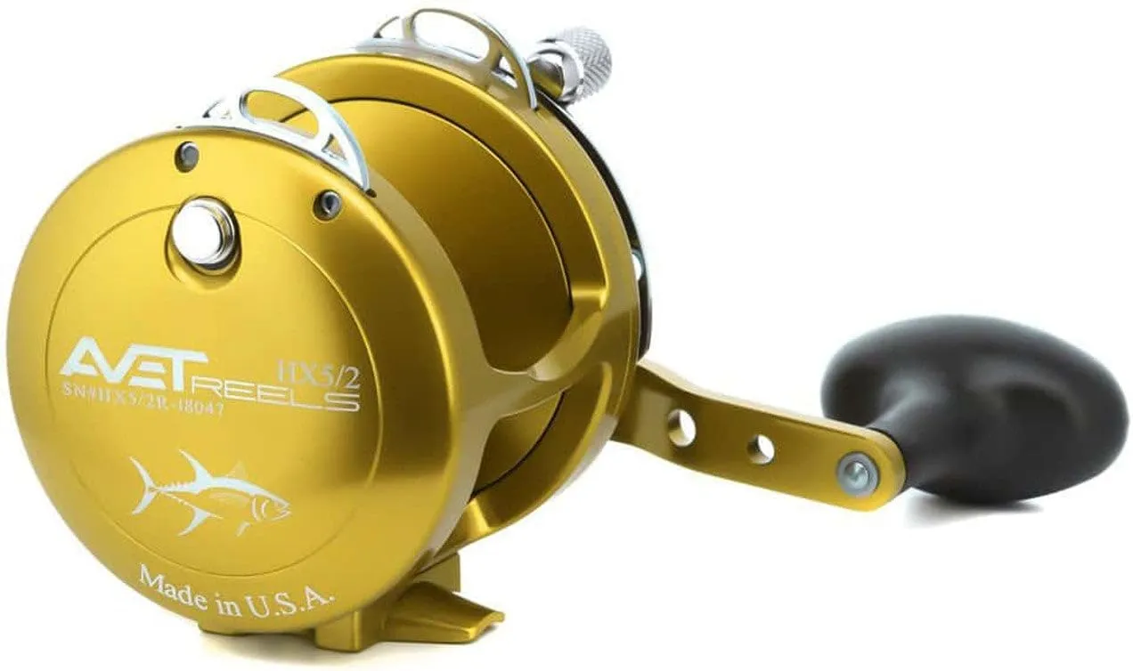Avet 2-Speed H5.4:1,L2.4:1 Lever Drag Reel, Gold