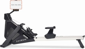 Aviron StrongGo Rowing Machine -Compatible with iPad—Dual Air & Magnetic Resistance Up to 100 lbs | Game-Based Workouts, Compact Storage Design