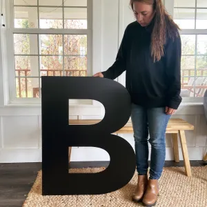 B - 36” Letter Painted Black Alphabet Letter