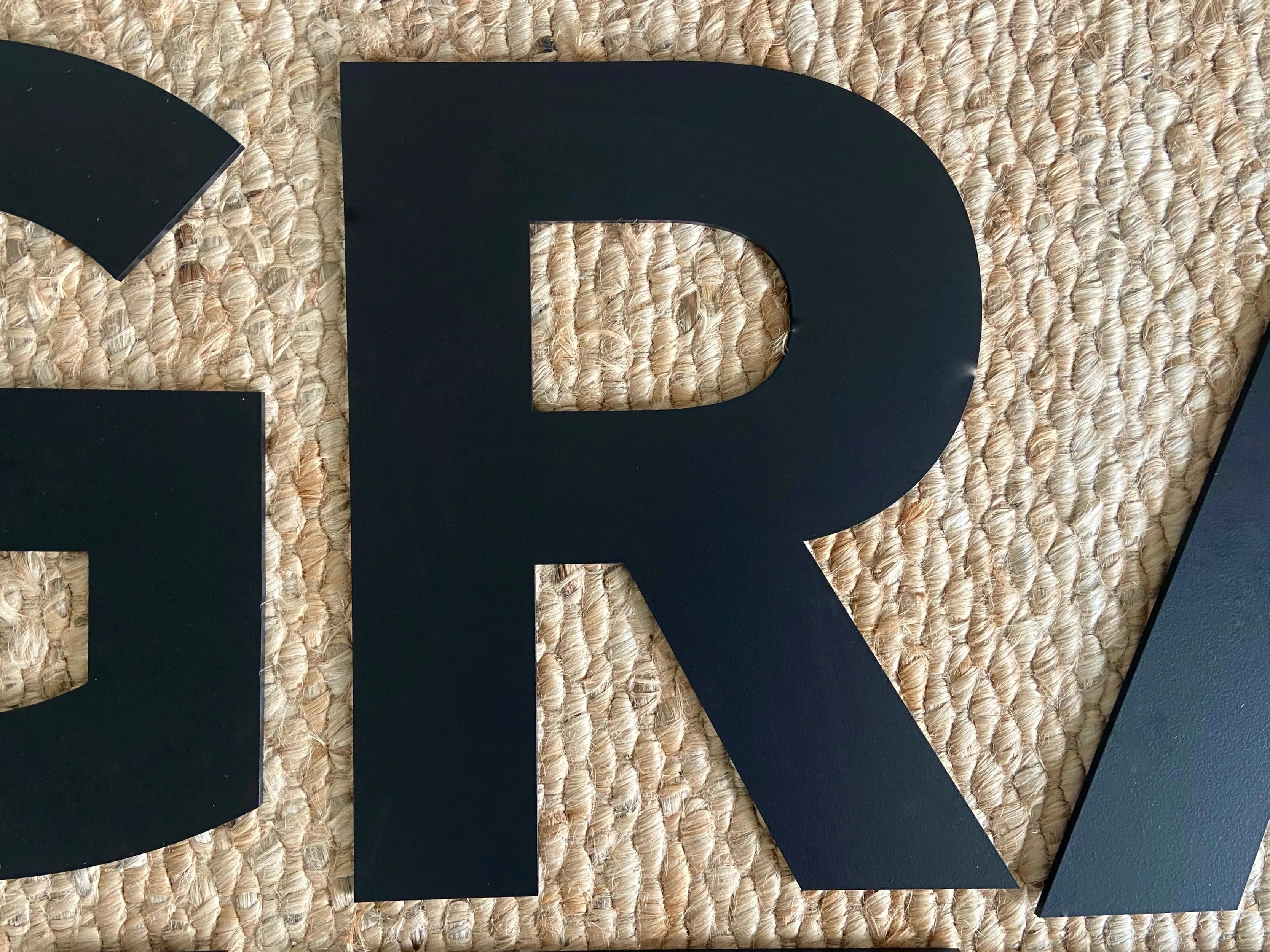B - 36” Letter Painted Black Alphabet Letter