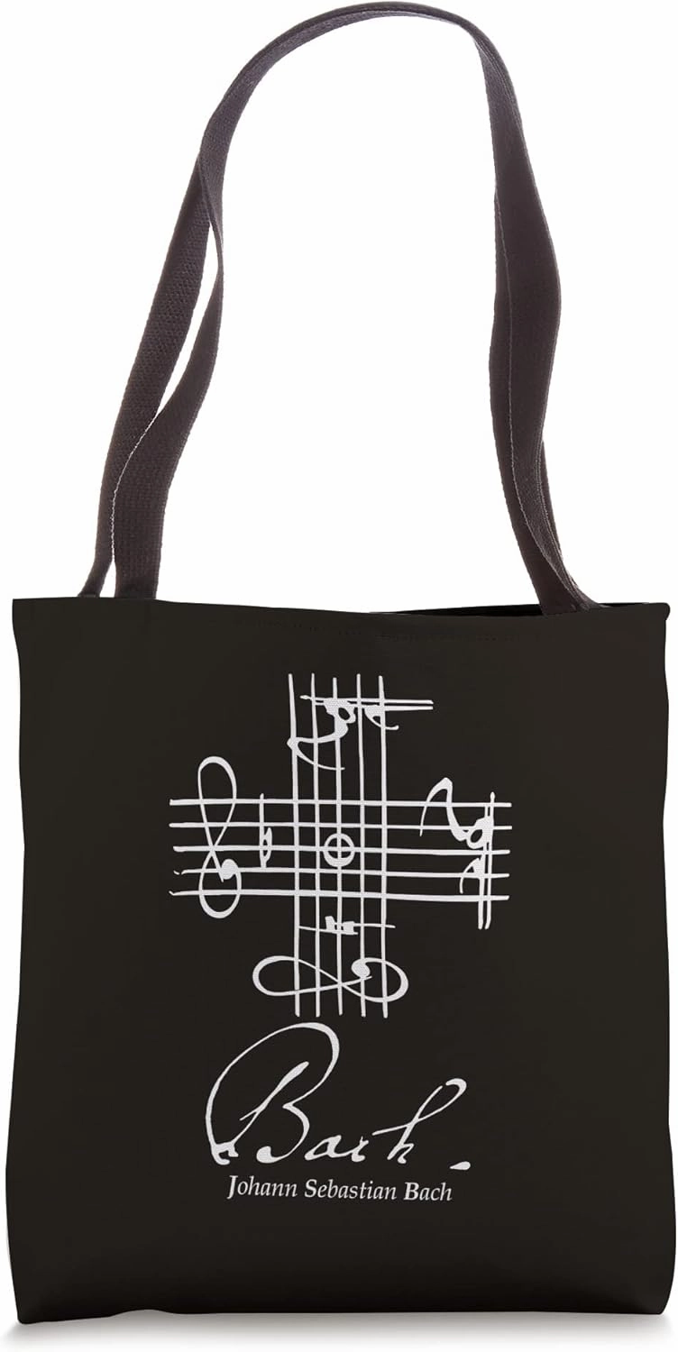 Bach Musical Signature Notation, Music, Classical Tote Bag