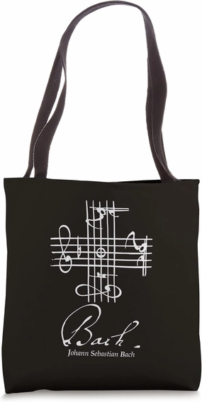 Bach Musical Signature Notation, Music, Classical Tote Bag