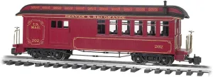 Bachmann Industries Train Passenger Car Jackson Sharp Passenger Car Combine Denver & Rio Grande Large Scale