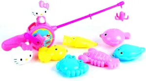 Bandal & Neoul KITTY's Officially Licensed Fishing Game Set for Little Ones - Officially Licensed - 6 Sea Animals with Fishing Rod & Kitty