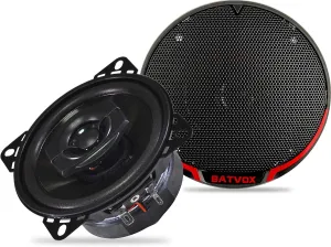 BATVOX CS401 150 Watts 4 Inch 2 Ways 4 Ohm Impedance and Piezo Tweeter for Premium Car Audio Coaxial Car Speakers, Car Stereo Sound System with Removable Grill (2 Speakers)