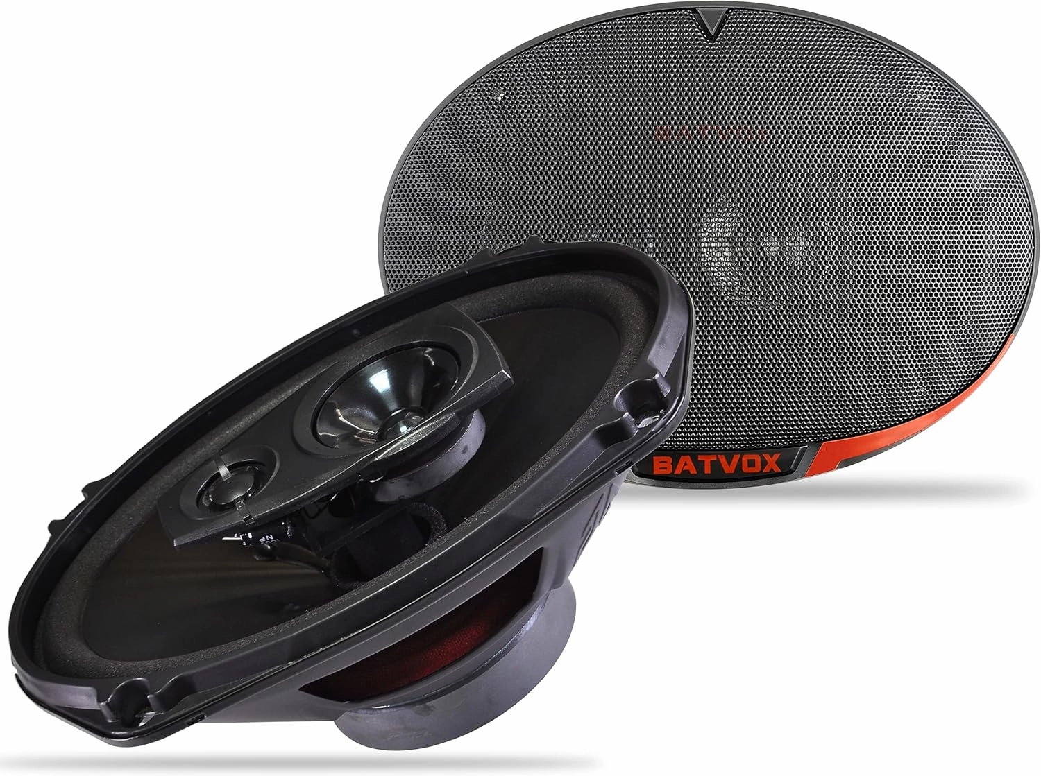 BATVOX CS691 400 Watts 6X9 Inch 3 Ways 4 Ohm Impedance and Piezo Tweeter for Premium Car Audio Coaxial Car Speakers, Car Stereo Sound System with Removable Grill (2 Speakers)