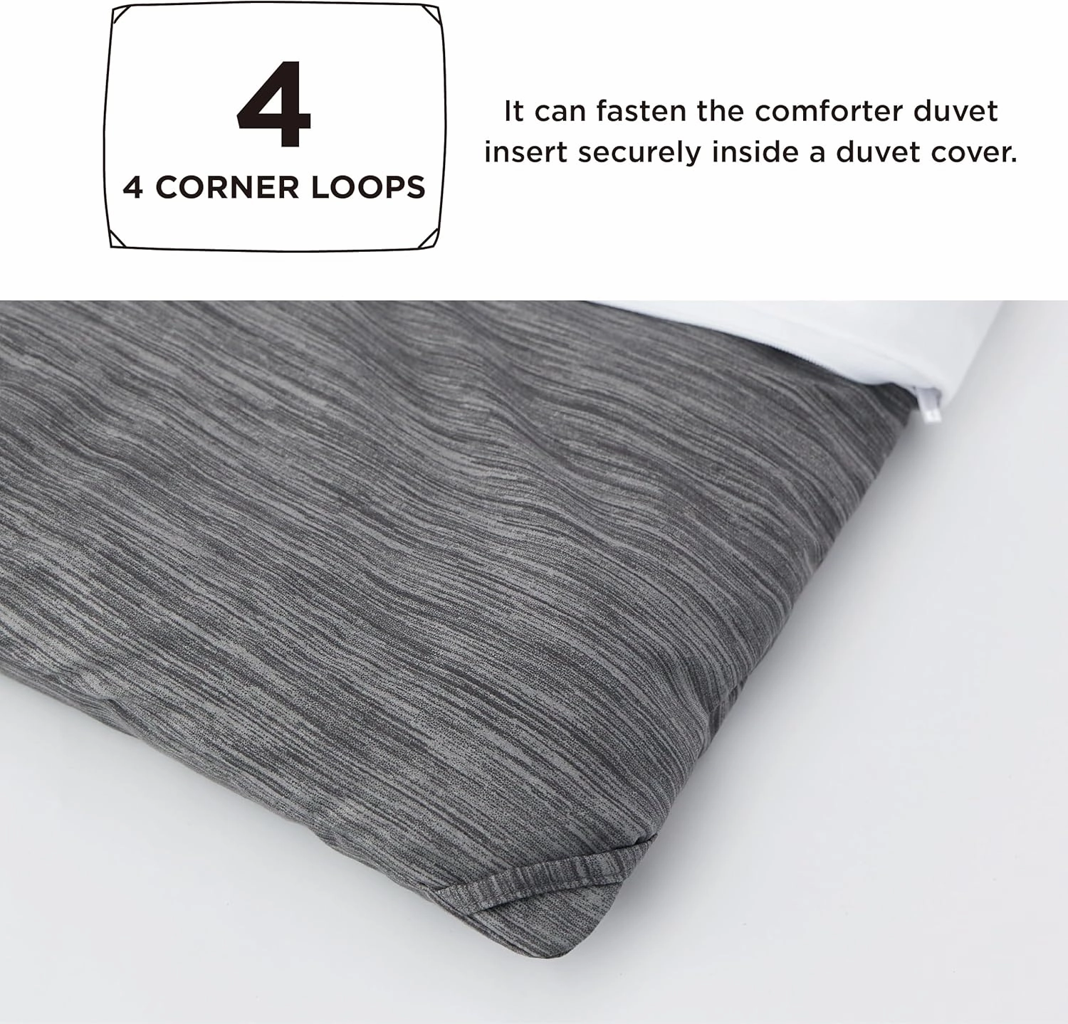 Bedsure King Size Comforter Set - Dark Grey Soft Bedding for All Seasons, Cationic Dyed Bed Set, 3 Pieces, 1 King Size Comforter (104"x90") and 2 Pillow Shams (20"x36" 2")