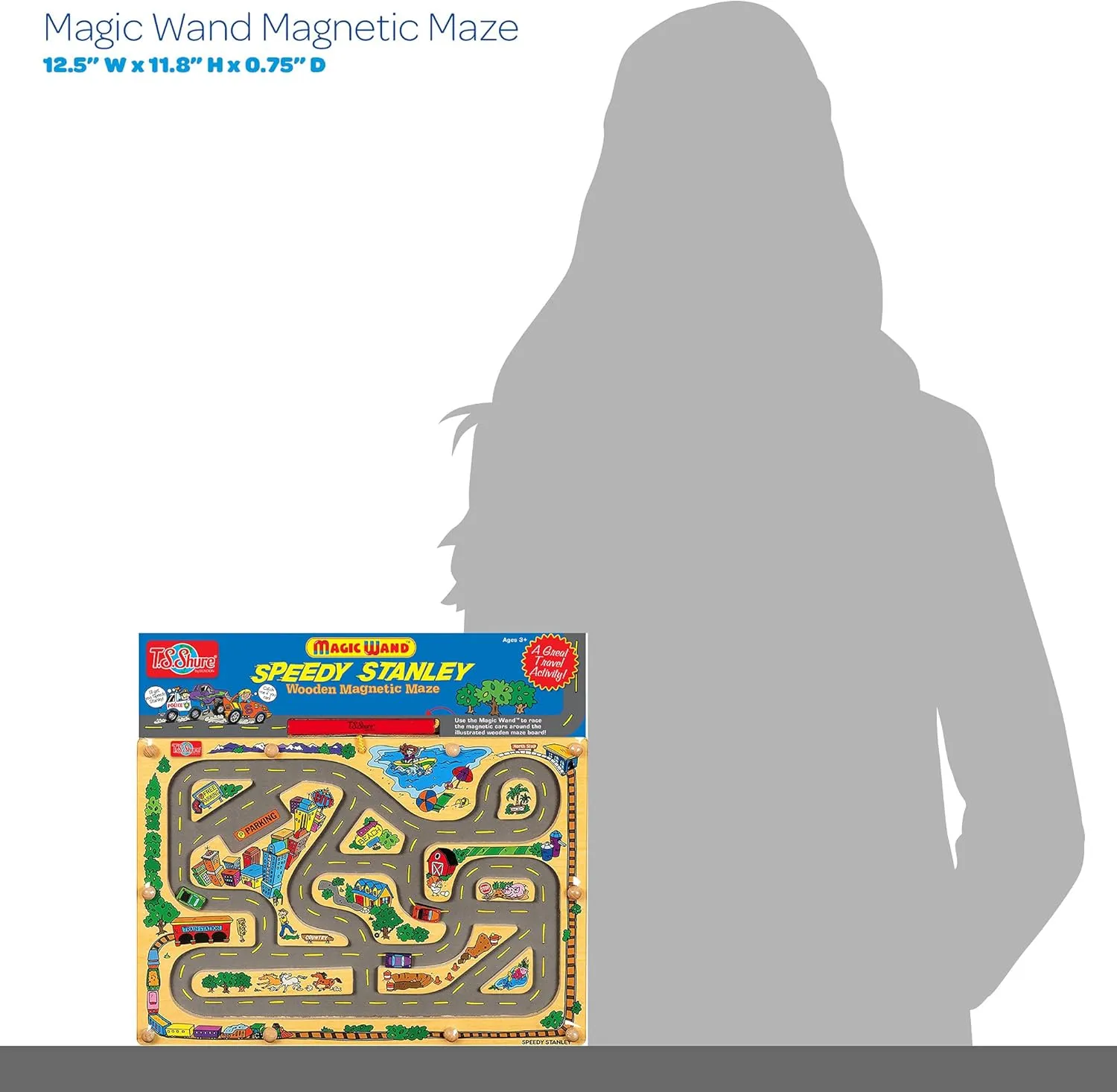 Bendon TS Shure Racecar Magic Wand Magnetic Maze with 3 Magnets and Magnetic Magic Wand 50294