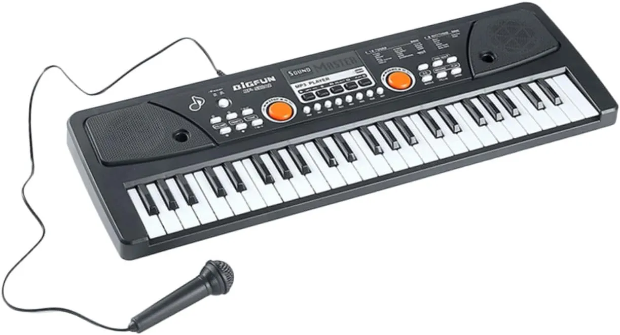 BESPORTBLE 1Set Keys Electric Piano Multifunctional Musical Learning with Microphone Keyboard for Boys for Music Education and Fun