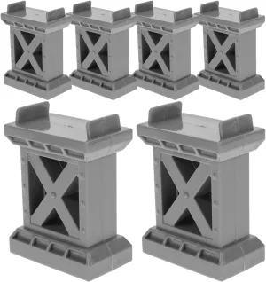 BESPORTBLE 6Pcs Train Track Bridge Supports Riser Stabilizers for Train Tracks for Enhancing Railways and Compatible with Major Brands