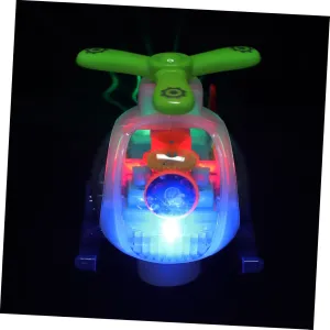 BESPORTBLE Electric Helicopter for Glowing Musical Plane with Realistic Moving Airplane for Indoor Play Safe Material Random Color