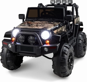 Best Choice Products Kids 12V Ride On Truck, Battery Powered Toy Car w/Spring Suspension, Remote Control, 3 Speeds, LED Lights, Bluetooth - Camouflage