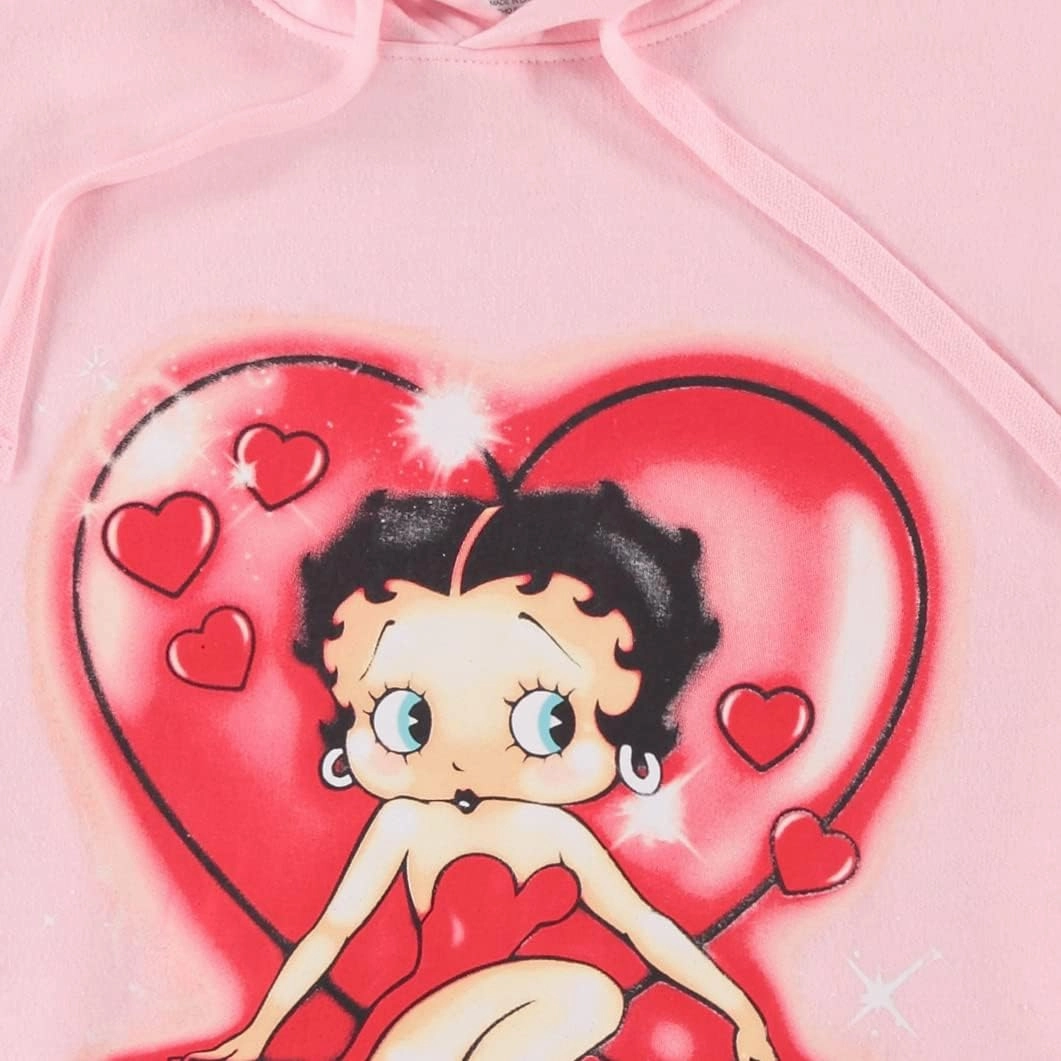 Betty Boop Ladies Fashion Sweatshirt - Paramount Embroidered Hoodie Sweatshirt