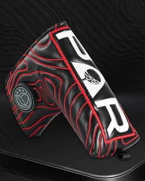 BIG TEETH Golf Blade Putter Cover Headcover Club Protector Par Putter Head Covers Magnetic Bar Closure for Scotty Cameron Taylormade Odyssey Golf Course Texture Pattern