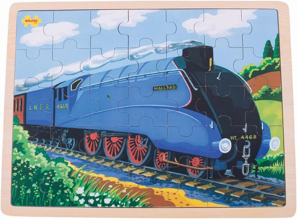 Bigjigs Toys Mallard Train Wooden Tray Puzzle - 35 Piece Puzzle