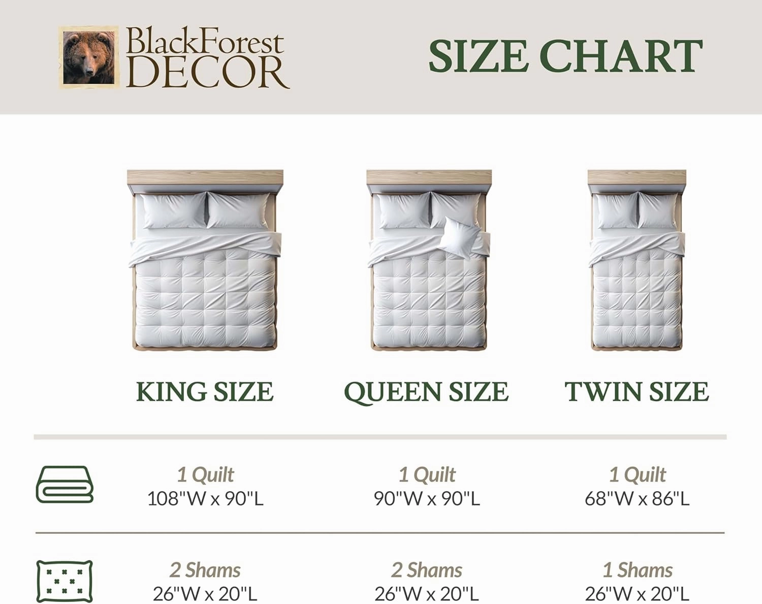Black Forest Décor Woodland Pinecones Quilt Bed Set - Queen, Rustic Lodge Pinecone Bedding - 90" x 90"