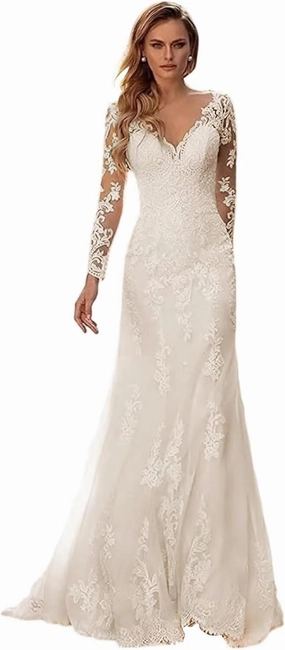 Boho Off Shoulder Tulle Wedding Dresses for Bride Lace Applique Long Train Bridal Gowns