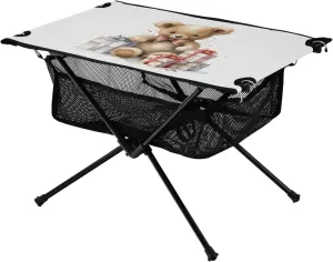 Bolaz Outdoor Folding Portable Picnic Camping Table-Bear and Gift,Storage Mesh for Camping Gear Accessories, Hiking, Mountaineering, Outdoor Travel