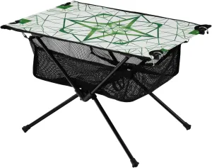Bolaz Outdoor Folding Portable Picnic Camping Table-Green Geometry5,Storage Mesh for Camping Gear Accessories, Hiking, Mountaineering, Outdoor Travel