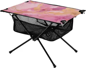 Bolaz Outdoor Folding Portable Picnic Camping Table-Pink Water Ripple12,Storage Mesh for Camping Gear Accessories, Hiking, Mountaineering, Outdoor Travel
