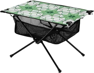 Bolaz Outdoor Folding Portable Picnic Camping Table-St. Patrick's Day Geometry,Storage Mesh for Camping Gear Accessories, Hiking, Mountaineering, Outdoor Travel