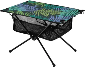 Bolaz Outdoor Folding Portable Picnic Camping Table-Tropical Palm Leaf,Storage Mesh for Camping Gear Accessories, Hiking, Mountaineering, Outdoor Travel