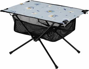 Bolaz Outdoor Folding Portable Picnic Camping Table-Blossom Floral Blue2,Storage Mesh for Camping Gear Accessories, Hiking, Mountaineering, Outdoor Travel