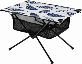 Bolaz Outdoor Folding Portable Picnic Camping Table-Blue Fish Paternal,Storage Mesh for Camping Gear Accessories, Hiking, Mountaineering, Outdoor Travel