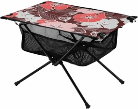 Bolaz Outdoor Folding Portable Picnic Camping Table-Morning Glory Red44,Storage Mesh for Camping Gear Accessories, Hiking, Mountaineering, Outdoor Travel
