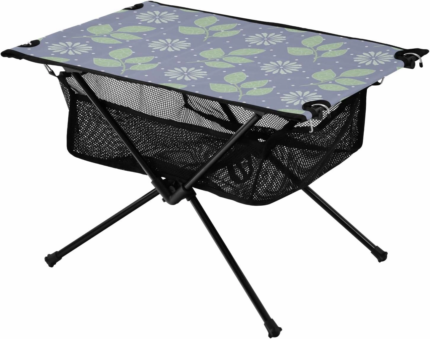 Bolaz Outdoor Folding Portable Picnic Camping Table-Purple Floral Pattern7,Storage Mesh for Camping Gear Accessories, Hiking, Mountaineering, Outdoor Travel