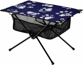 Bolaz Outdoor Folding Portable Picnic Camping Table-White Dog Printed on Blue1,Storage Mesh for Camping Gear Accessories, Hiking, Mountaineering, Outdoor Travel