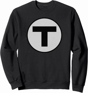 Boston T Sweatshirt Vintage MBTA Train Sweat Shirt