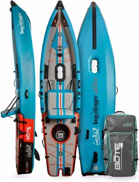 BOTE Lono Aero Inflatable Kayak Coverts to Stand Up Paddle Board, Adults Kids Family Friendly, Blow Up Kayak for Travel w/Storage Bag Multiple Colors