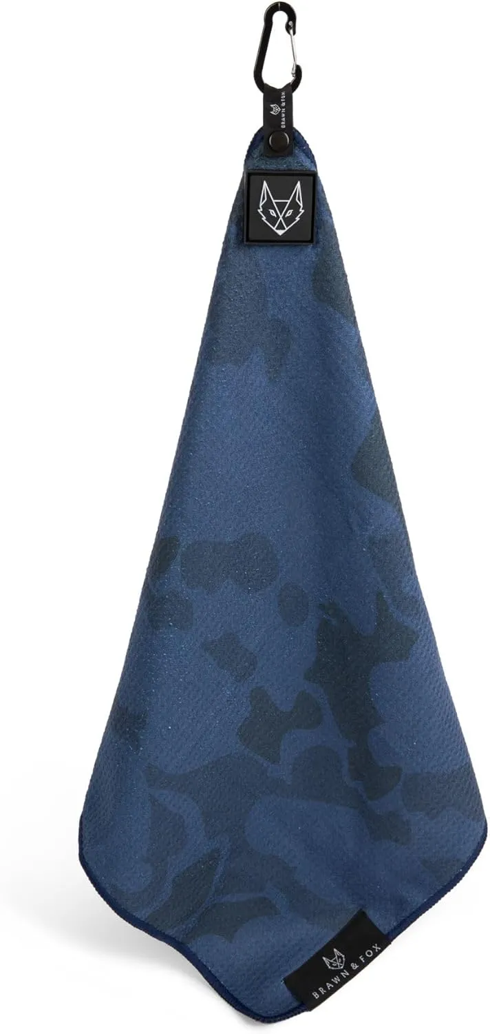 Brawn & Fox Magnetic Golf Towel (Blue)