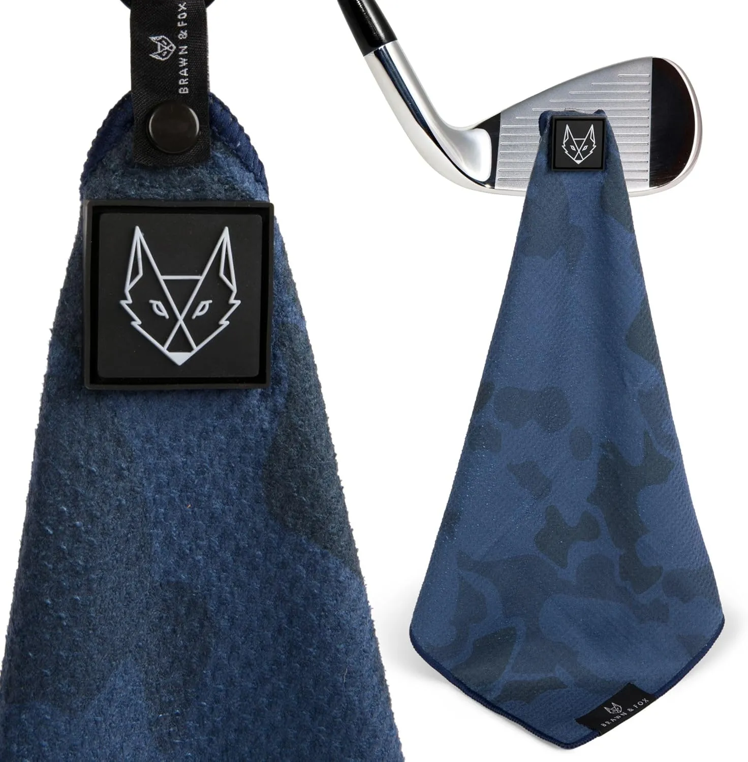 Brawn & Fox Magnetic Golf Towel (Blue)