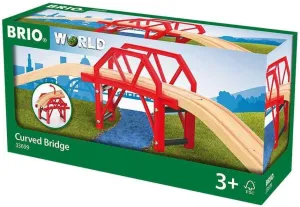 BRIO World Curved Bridge for Kids Age 3 Years and up. Compatible with All Train Sets