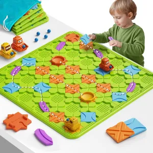 Building Blocks 568pcs with Storage Bin   Train Tracks Set with 2 Push Cars – Creative Construction Toys for Kids Ages 3 , STEM Learning Playset Compatible with Major Brands