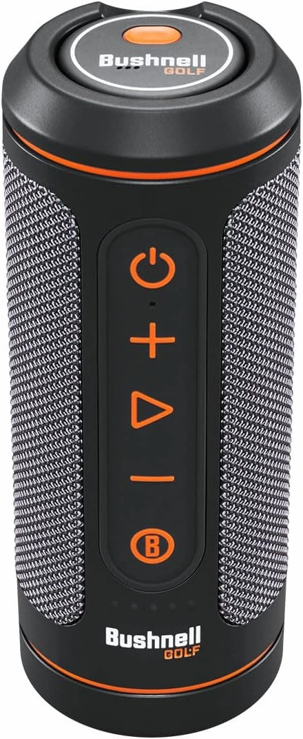 Bushnell Wingman 2 Golf GPS Speaker - Bluetooth Speaker with Integrated BITE Magnetic Mount & Battery Indicator - Perfect Golf Gift - Includes Protective Pouch, Red Bow