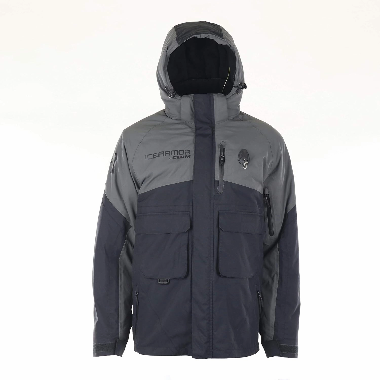 by Clam Ascent Float Parka – Waterproof, Windproof & Insulated Ice Fishing Jacket with MotionFloat Safety & Rapid Drainage