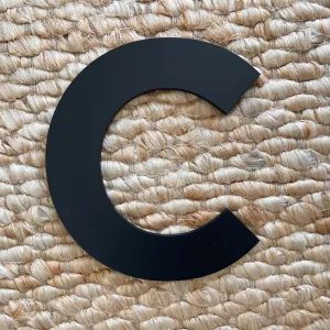 C - 7” Letter Painted Black Alphabet Letters