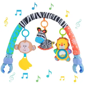 Car Seat Toys for Babies 0-6 Months,Baby Stroller Activity Arch Toys for Infant 0-6 Months Hanging Rattle Musical Bassinet Travel Crib Carseat Toy,Clip on Bouncer Toys for Babies 0 3 6 9 Months Gift